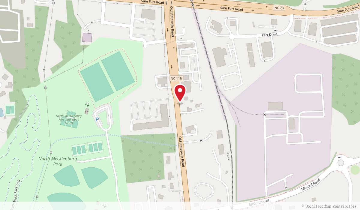 Map showing Melagrana Café on 16610 Old Statesville Rd